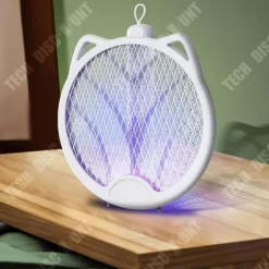 TD® hopfällbara kattöron fyra-i-ett multifunktionell elektrisk myggsmällare USA uppladdningsbar myggdödare