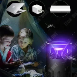 TD® Mosquito Killer Lamp USB Intelligent Photocatalyst Inhalation Myggfällor Inomhus LED-dekoration 5W Värme Lila