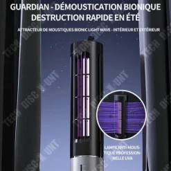 TD Mosquito Killer Lamp 1800V 7,7x7,7x37,4 cm USB Electric Insect Killer UV Mosquito Killer Lampa Inomhus myggmedelslampa