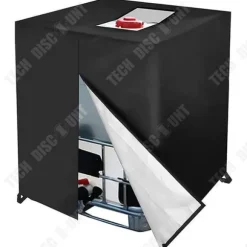 TD Tanklock 210D Skyddslock 120x100x116cm UV Vattentätt lock Svarta regnskyddshuvar