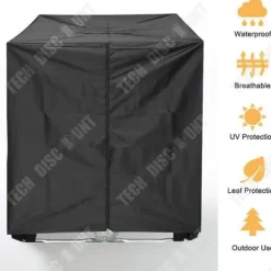 TD Tanklock 210D Skyddslock 120x100x116cm UV Vattentätt lock Svarta regnskyddshuvar