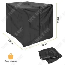 TD Tanklock 210D Skyddslock 120x100x116cm UV Vattentätt lock Svarta regnskyddshuvar