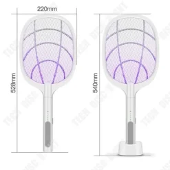 TD® två-i-ett USB-uppladdningsbar elektrisk myggsmällare och automatisk flugljus för att fånga och döda myggor