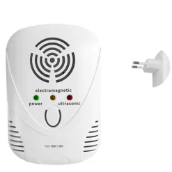 TD® Ultrasonic Mouse Repellent 6,3*6*9,6CM repellerar insekter och gnagare Nattljusfunktion