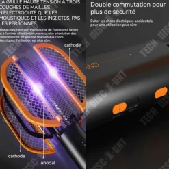 TD USB Elektrisk Myggsmällare Hopfällbar Två-i-ett Bärbar Uppladdningsbar Mute Hushålls elektrisk chock Myggsmällare