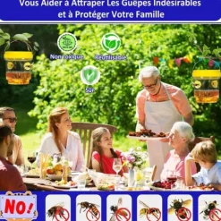 TD® utomhus flugfälla gul grönsaksträdgård bifälla flaska humlefälla flugfälla flaska flugfångare