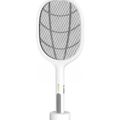 TD®USB Elektrisk myggsmällare, två-i-ett uppladdningsbar myggsmällare, elektrisk chockmyggsmällare, vit