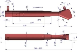 Teleskopisk kort metallkabel Såmaskin