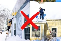 Teleskopskrapa, snöskyffel för taket, aluminium, hopfällbar