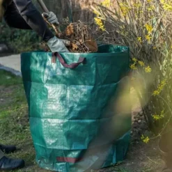 Återanvändbar lövpåse för trädgårdsarbete, grön 272 l, 1 st