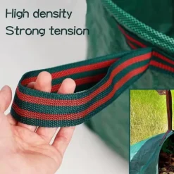 Återanvändbara trädgårdsavfallspåsar 2-pack - 200L kraftiga och hopfällbara - för löv, gräs och skräp