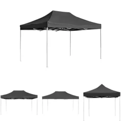 The Living Store Hopfällbart partytält aluminium 4,5x3 m antracit - Partytält & paviljoner