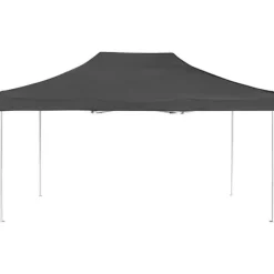 The Living Store Hopfällbart partytält aluminium 4,5x3 m antracit - Partytält & paviljoner