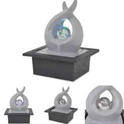 The Living Store Inomhusfontän med LED polyresin - Fontäner