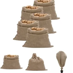 The Living Store Jutesäckar 5 st 100x110 cm 100% jute 220 gsm - Resväskor & väskor