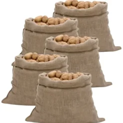 The Living Store Jutesäckar 5 st 100x110 cm 100% jute 220 gsm - Resväskor & väskor