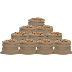 The Living Store Jutesäckar 10 st 100x110 cm 100% jute 340 gsm - Resväskor & väskor