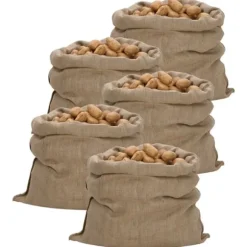 The Living Store Jutesäckar 5 st 100x110 cm 100% jute 340 gsm - Resväskor & väskor