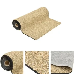 The Living Store Kantmatta naturlig sand 200x100 cm - Tillbehör till fontäner & dammar