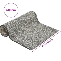 The Living Store Kantmatta grå 600x60 cm - Tillbehör till fontäner & dammar