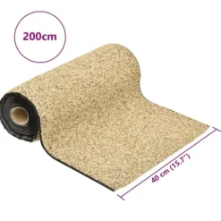 The Living Store Kantmatta naturlig sand 200x40 cm - Tillbehör till fontäner & dammar