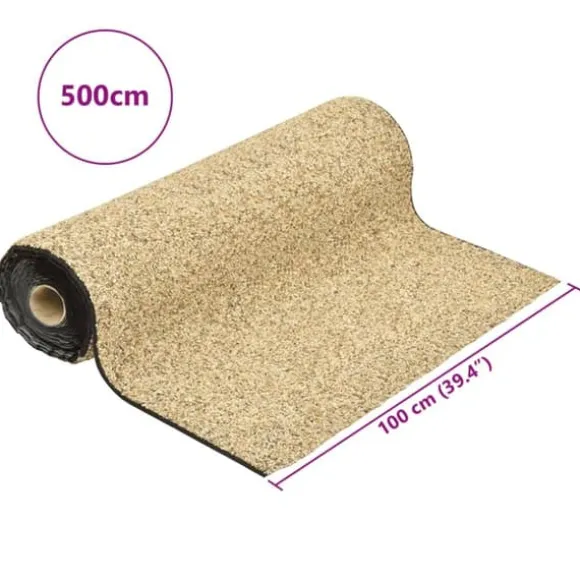 The Living Store Kantmatta naturlig sand 500x100 cm - Tillbehör till fontäner & dammar