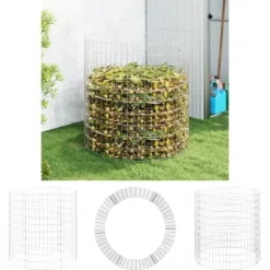 The Living Store Kompost Ø100x100 cm galvaniserat stål - Komposterare