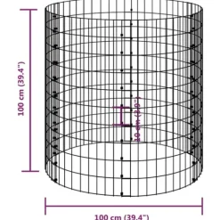 The Living Store Kompost Ø100x100 cm galvaniserat stål - Komposterare