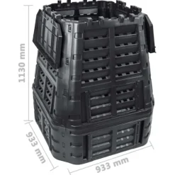 The Living Store Kompostlåda svart 93,3x93,3x113 cm 740 L - Komposterare