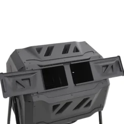 The Living Store Kompostlåda för trädgården svart 73x64x95 cm 160 L - Komposterare