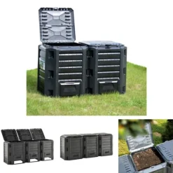 The Living Store Kompostlåda svart 1200 L - Komposterare