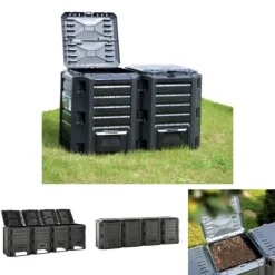 The Living Store Kompostlåda svart 1600 L - Komposterare