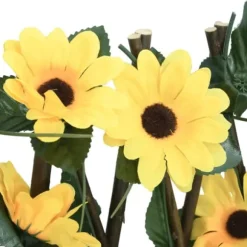 The Living Store Konstväxt murgröna spaljé expanderbar 5 st gul 180x60 cm - Staket