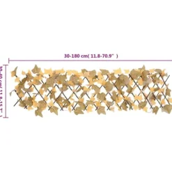 The Living Store Konstväxt lönnlöv spaljé expanderbar orange 180x30 cm - Staket