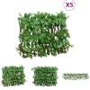 The Living Store Konstväxt murgröna spaljé expanderbar 5 st grön 180x30 cm - Staket