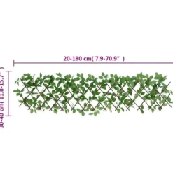The Living Store Konstväxt murgröna spaljé expanderbar 5 st grön 180x30 cm - Staket