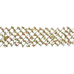 The Living Store Konstväxt murgröna spaljé expanderbar mörk rosa 180x60 cm - Staket