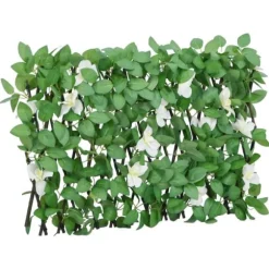 The Living Store Konstväxt murgröna spaljé expanderbar grön 180x30 cm - Staket