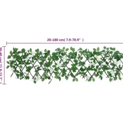 The Living Store Konstväxt murgröna spaljé expanderbar grön 180x30 cm - Staket