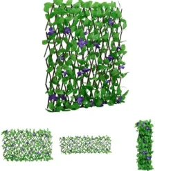 The Living Store Konstväxt murgröna spaljé expanderbar grön 180x70 cm - Staket