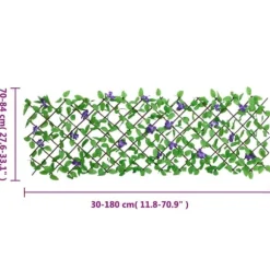 The Living Store Konstväxt murgröna spaljé expanderbar grön 180x70 cm - Staket