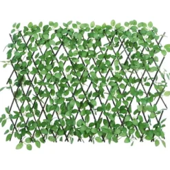 The Living Store Konstväxt murgröna spaljé expanderbar 5 st grön 180x65 cm - Staket