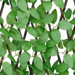 The Living Store Konstväxt murgröna spaljé expanderbar 5 st grön 180x65 cm - Staket