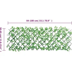 The Living Store Konstväxt murgröna spaljé expanderbar 5 st grön 180x65 cm - Staket