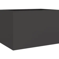 The Living Store Odlingslåda svart 62x40x39 cm kallvalsat stål - Krukor & odlingslådor