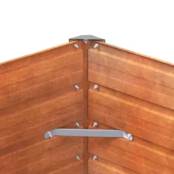 The Living Store Odlingslåda rostig 129x129x45 cm rosttrögt stål - Krukor & odlingslådor