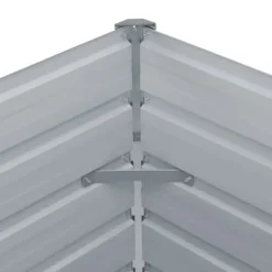 The Living Store Odlingslåda 160x80x45 cm galvaniserat stål antracit - Krukor & odlingslådor