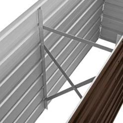 The Living Store Odlingslåda upphöjd brun 160x40x45 cm galvaniserat stål - Krukor & odlingslådor