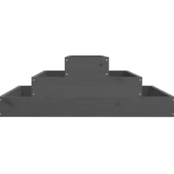 The Living Store Odlingslåda grå 80x80x27 cm massiv furu - Krukor & odlingslådor