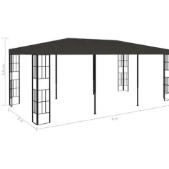 The Living Store Paviljong 3x6 m antracit - Partytält & paviljoner